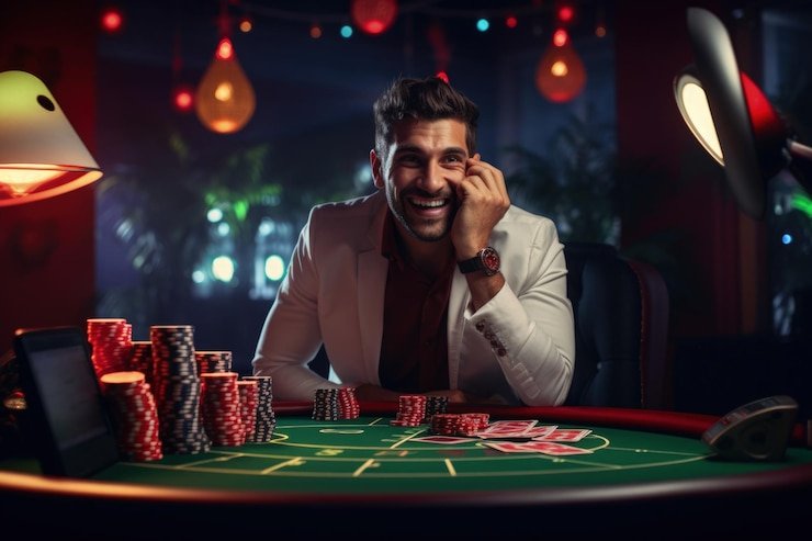 Pengguna mengakses hiburan sports dan casino melalui smartphone dengan koneksi internet di kota Bandung